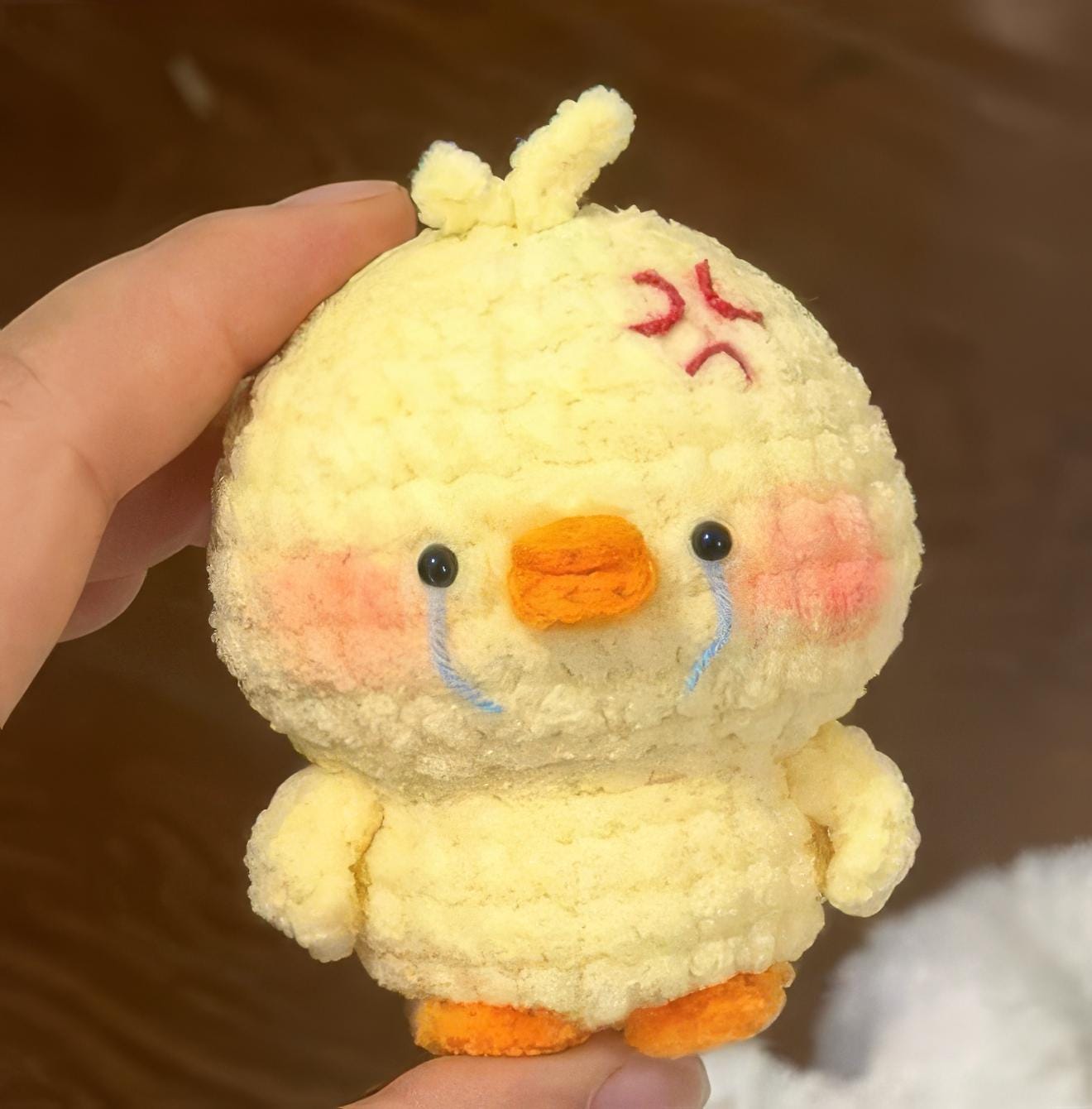 Cute Crochet Duck Plush, Handmade Amigurumi Duck Toy, Kawaii Yellow Duck & White Duck, Mini Crochet Animal, Gift for Duck Lovers, Angry Duck