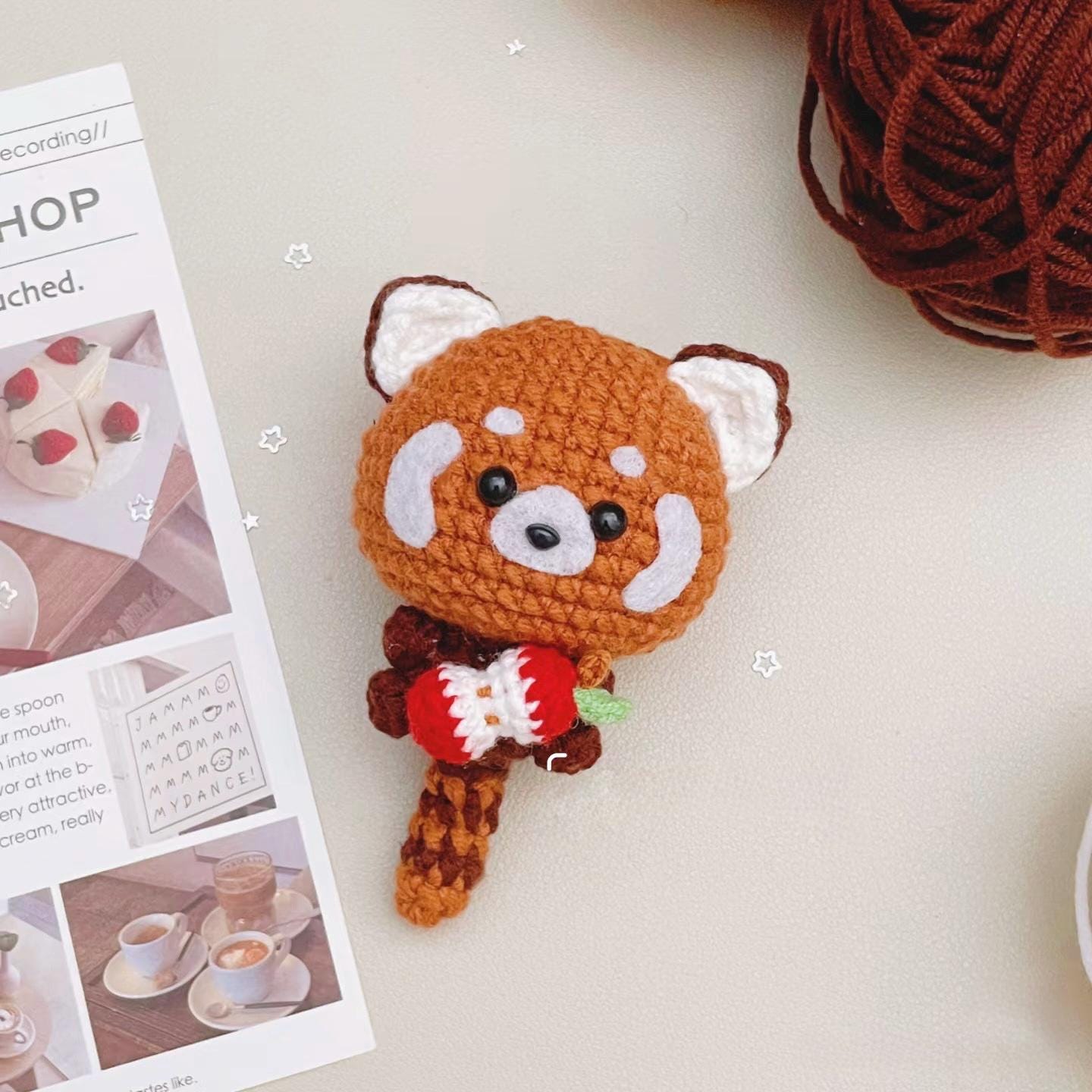 Crochet Raccoon Keychain, Crochet Red Panda Keychain, Baby Raccoon Plush Toy Keychain, Raccoon Stuffed Animal, Raccoon Cute Gifts