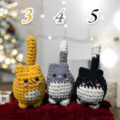 Crochet Cat Plushie: Handmade Chubby Amigurumi Kitty