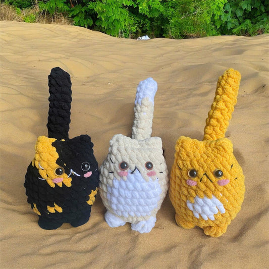Crochet Cat Plushie: Handmade Chubby Amigurumi Kitty