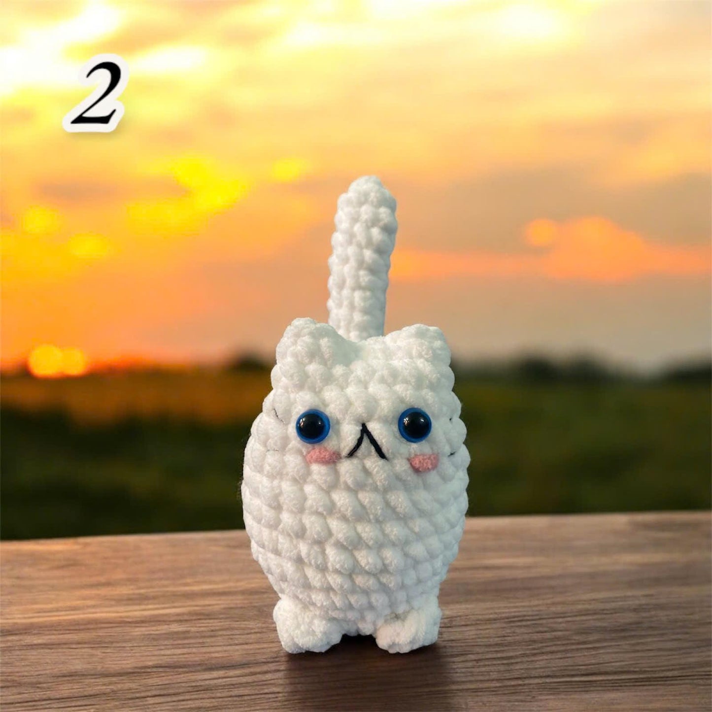 Crochet Cat Plushie: Handmade Chubby Amigurumi Kitty