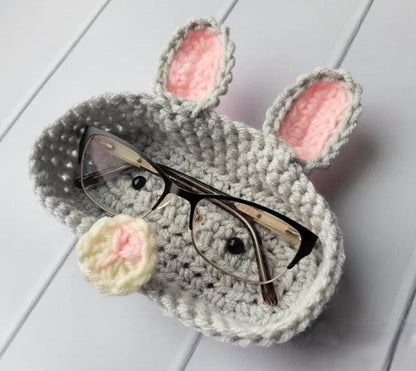 Crochet Animal Glasses Holder: Bear, Fox, Chicken, Bunny, Polar Bear