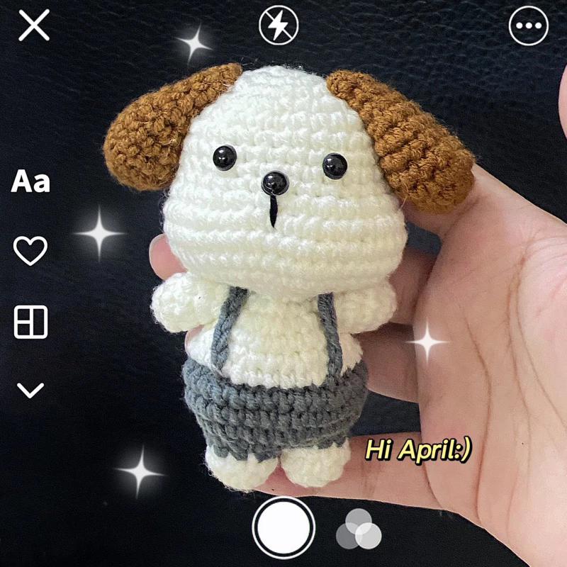 Handmade Crochet Dog Lifestyle Keychain Bag With Charm, Handmade crochet Keychain, Dog Crochet Keychain, Easter day, Cute Keychain, Bunny