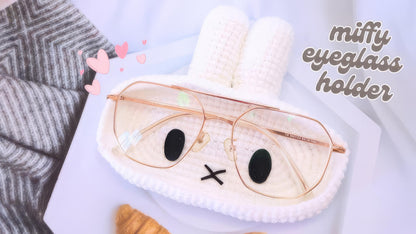 Crochet Miffy Glasses Holder: Acrylic Eyeglass Tray