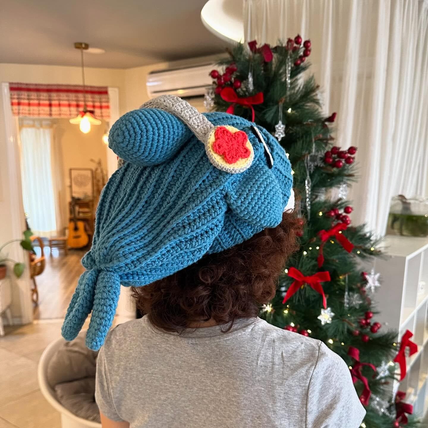 Cute Crochet Fish Hat, Handmade Knit Animal Hat, Funny Fish Costume Cap, Festival Hat, Gift For Her, Crochet bucket hat, Crochet Hat