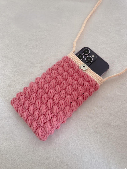 Handmade Crochet Phone Bag, Cute Phone Case, Crochet Bag, personalized trick or treat bags, Christmas gift, Crochet Phone Bag, Gift For Her