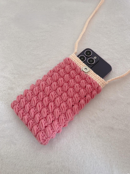 Handmade Crochet Phone Bag, Cute Phone Case, Crochet Bag, personalized trick or treat bags, Christmas gift, Crochet Phone Bag, Gift For Her