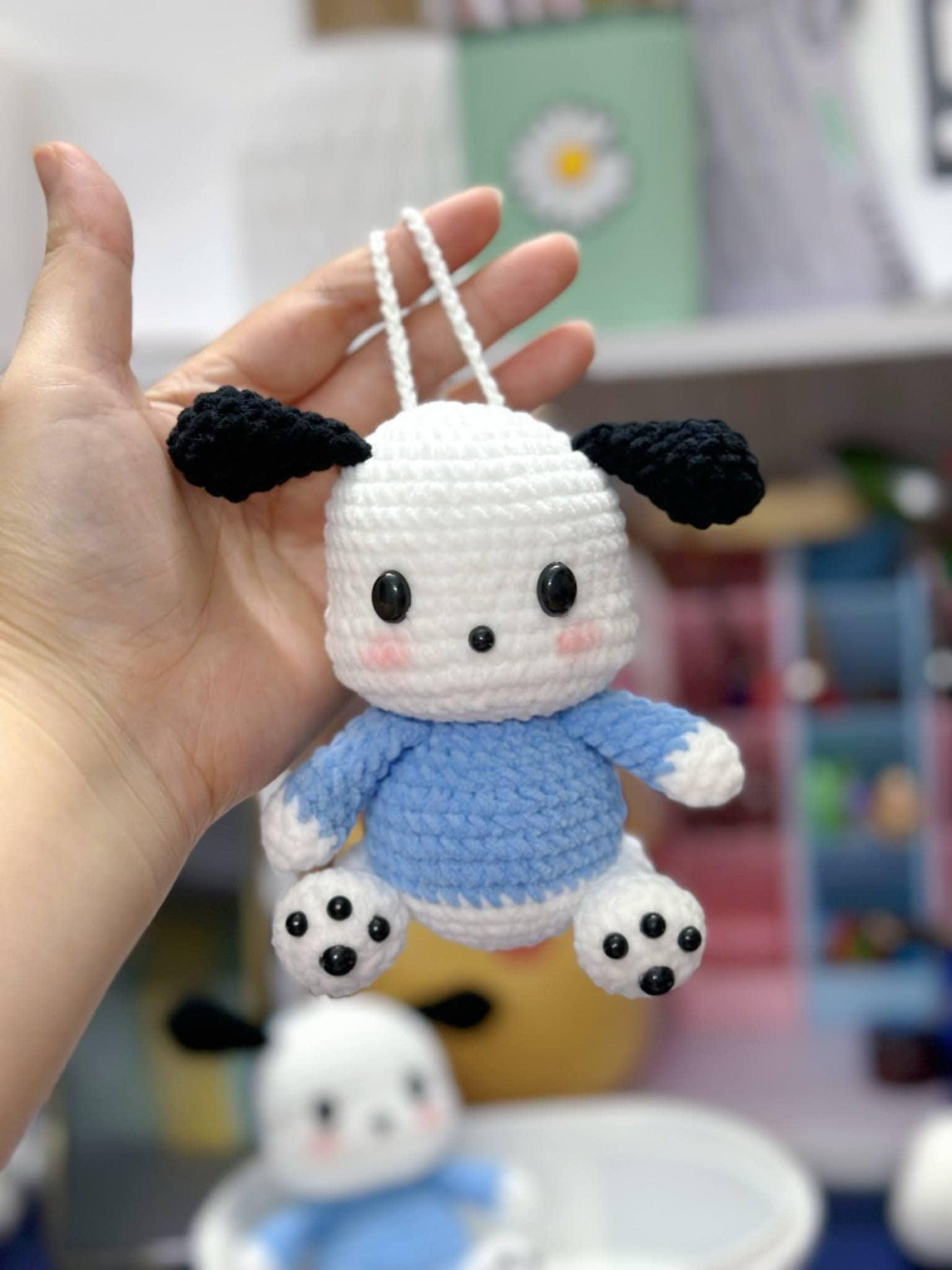 Crochet Puppy Plushie Dog, Handmade Amigurumi Puppy Toy, Cute Dog Stuffed Animal Gift, Soft Crochet Doll, Crochet keychain, Plushie