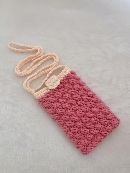 Handmade Crochet Phone Bag, Cute Phone Case, Crochet Bag, personalized trick or treat bags, Christmas gift, Crochet Phone Bag, Gift For Her