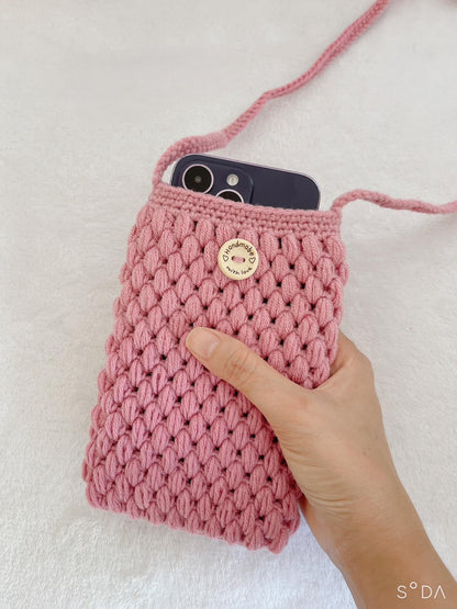 Handmade Crochet Phone Bag, Cute Phone Case, Crochet Bag, personalized trick or treat bags, Christmas gift, Crochet Phone Bag, Gift For Her