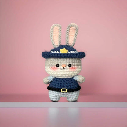 Crochet Judy and Nick Keychain: Handmade Zootopia Couple Gift