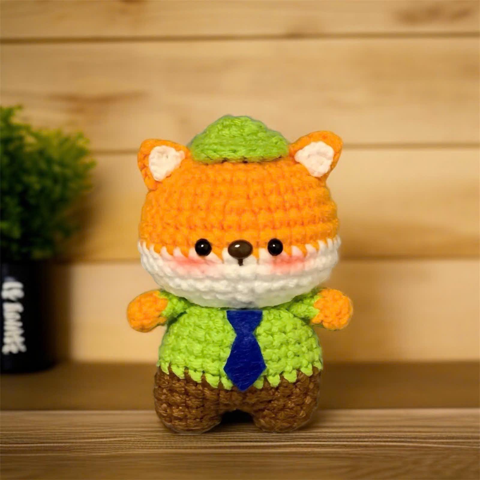 Crochet Judy and Nick Keychain: Handmade Zootopia Couple Gift