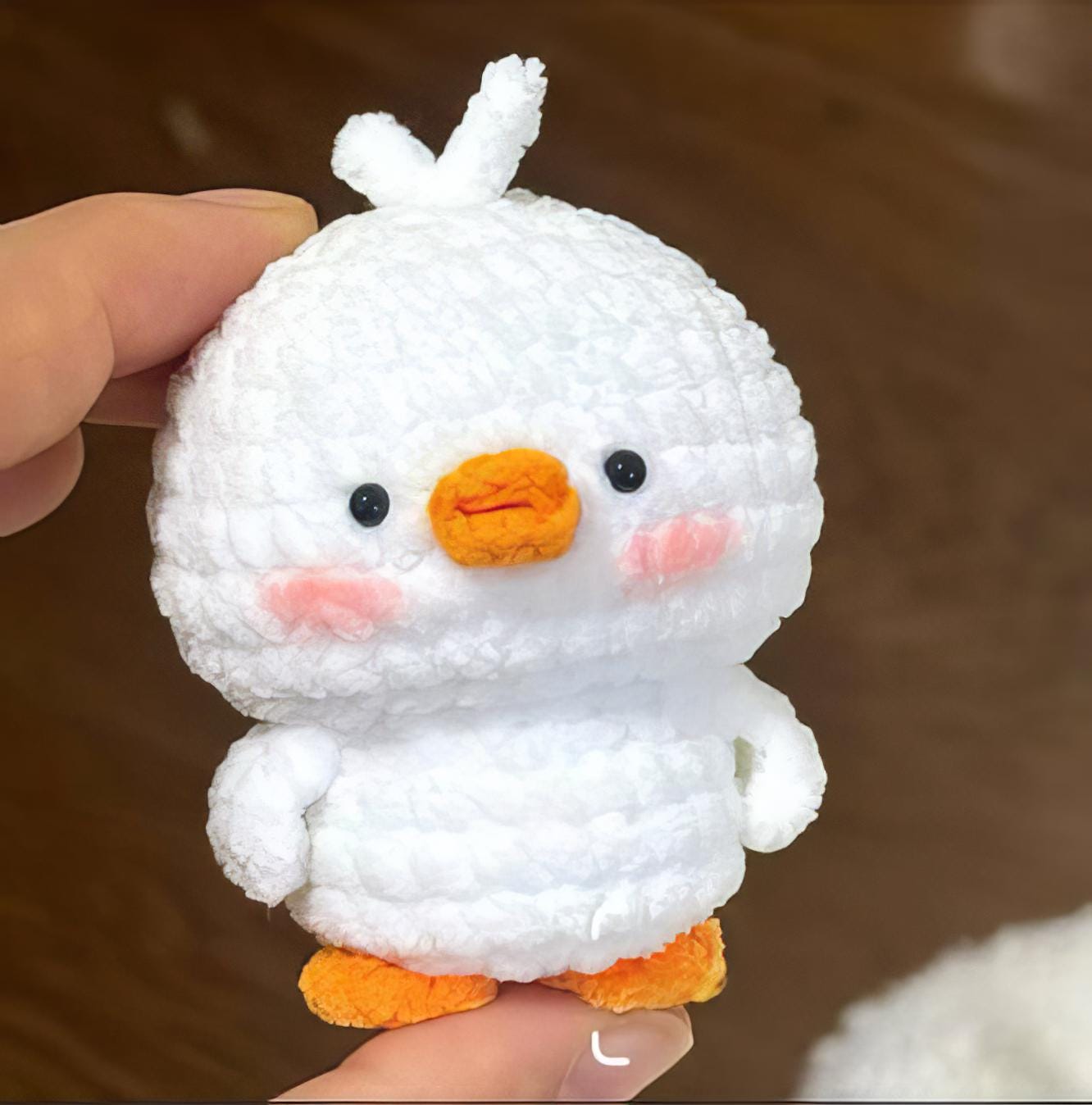 Cute Crochet Duck Plush, Handmade Amigurumi Duck Toy, Kawaii Yellow Duck & White Duck, Mini Crochet Animal, Gift for Duck Lovers, Angry Duck