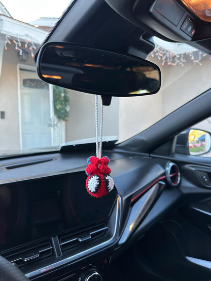 Crochet Spider Car Hanging, Cute Hero Hanging From Mirror, Spider Decoration, Spider Amigurumi, Plush Spider Car Charm, Gifts For Him Her