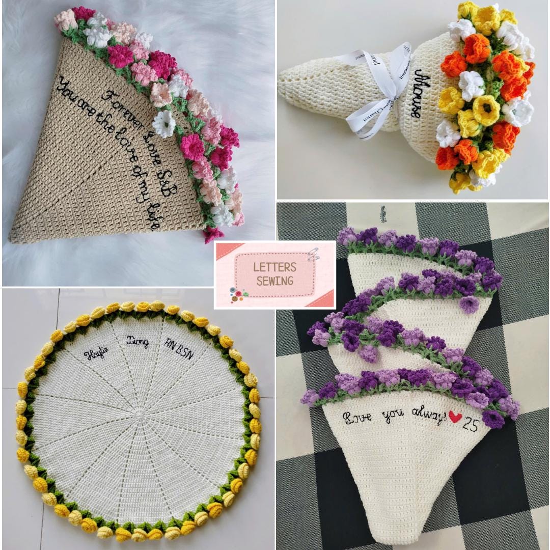 Letters Sewing For FLower Blanket