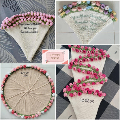 Letters Sewing For FLower Blanket