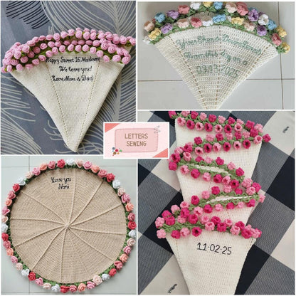 Letters Sewing For FLower Blanket