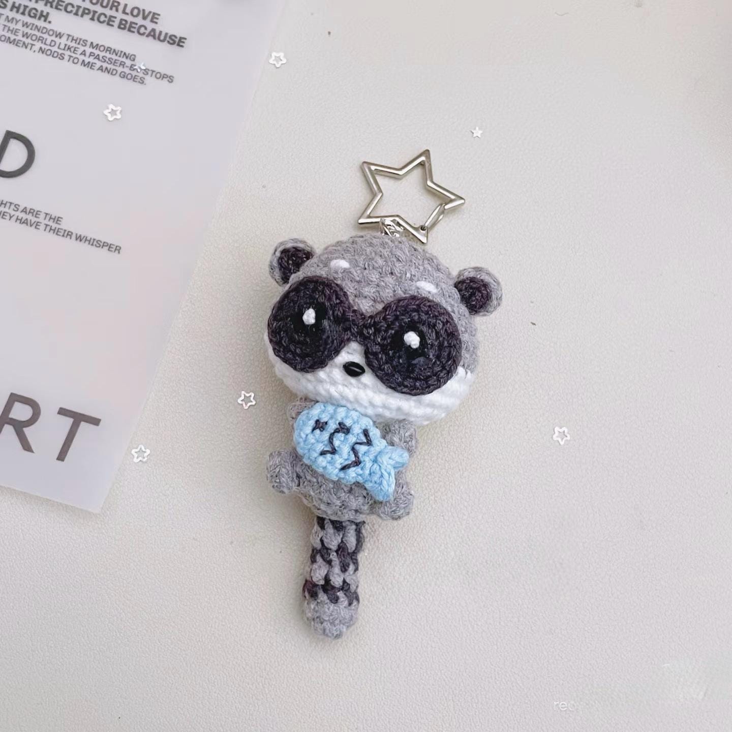 Crochet Raccoon Keychain, Crochet Red Panda Keychain, Baby Raccoon Plush Toy Keychain, Raccoon Stuffed Animal, Raccoon Cute Gifts