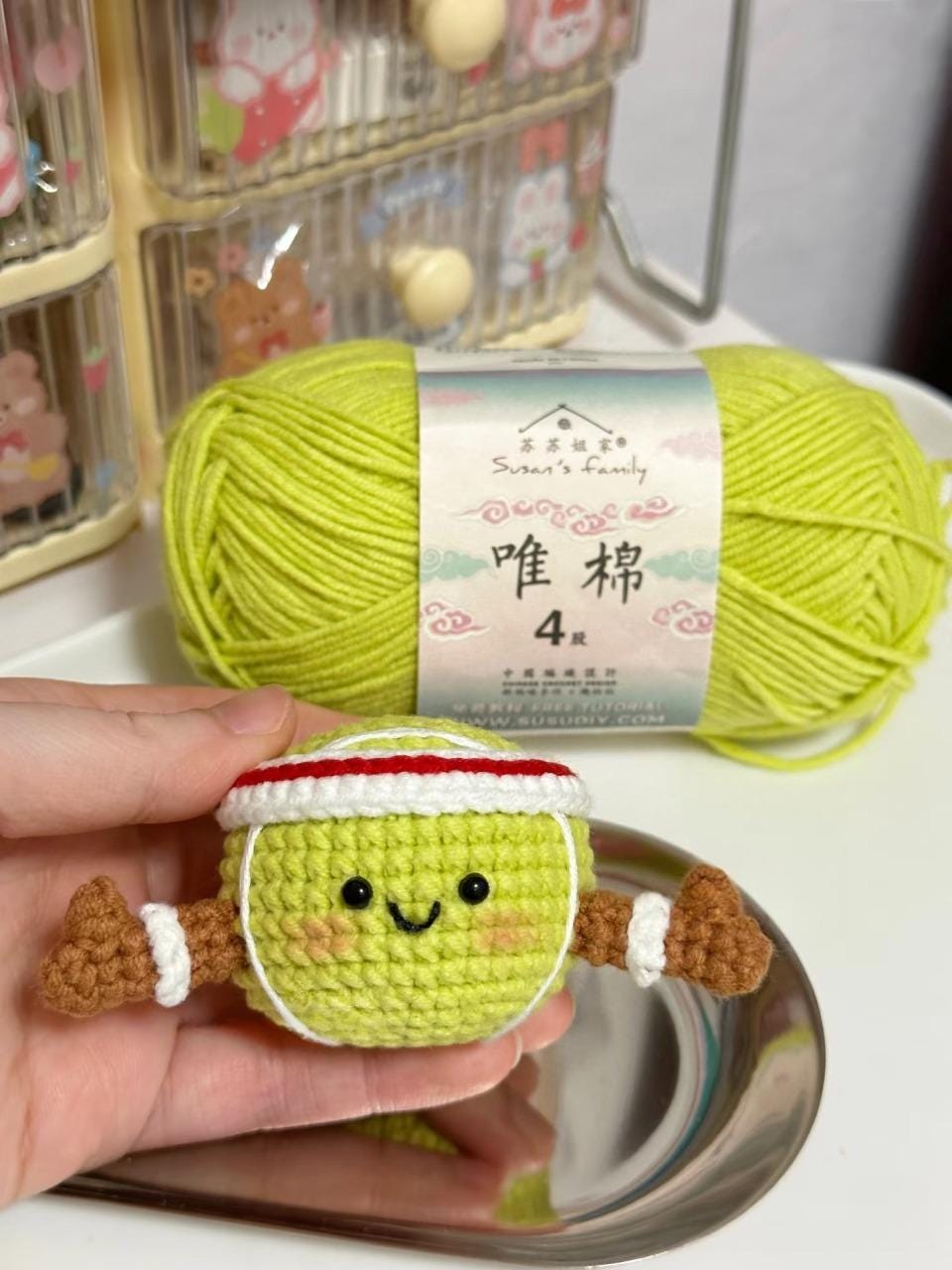 Cute Crochet Tennis Ball Plush, Handmade Sports Amigurumi Plush Toy, Kawaii Mini Ball Plush, Sports Lover Gift, Coach Gift, Tennis Gift